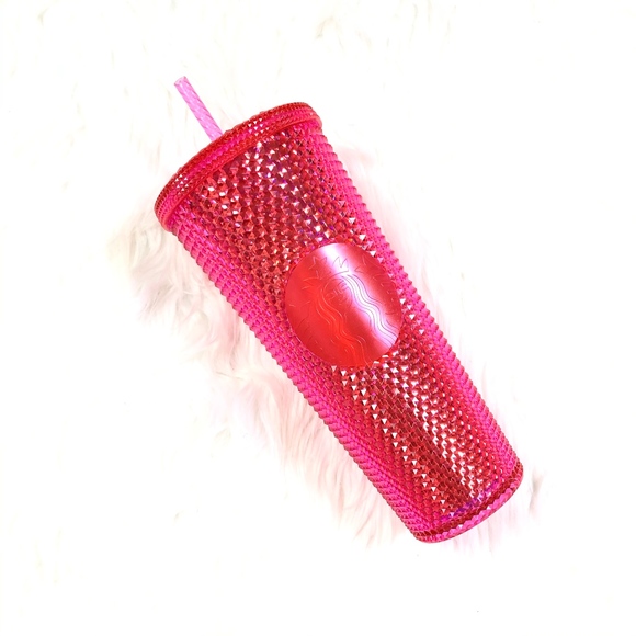 Starbucks Other - Starbucks Holiday 2019 Neon Pink Studded Tumbler